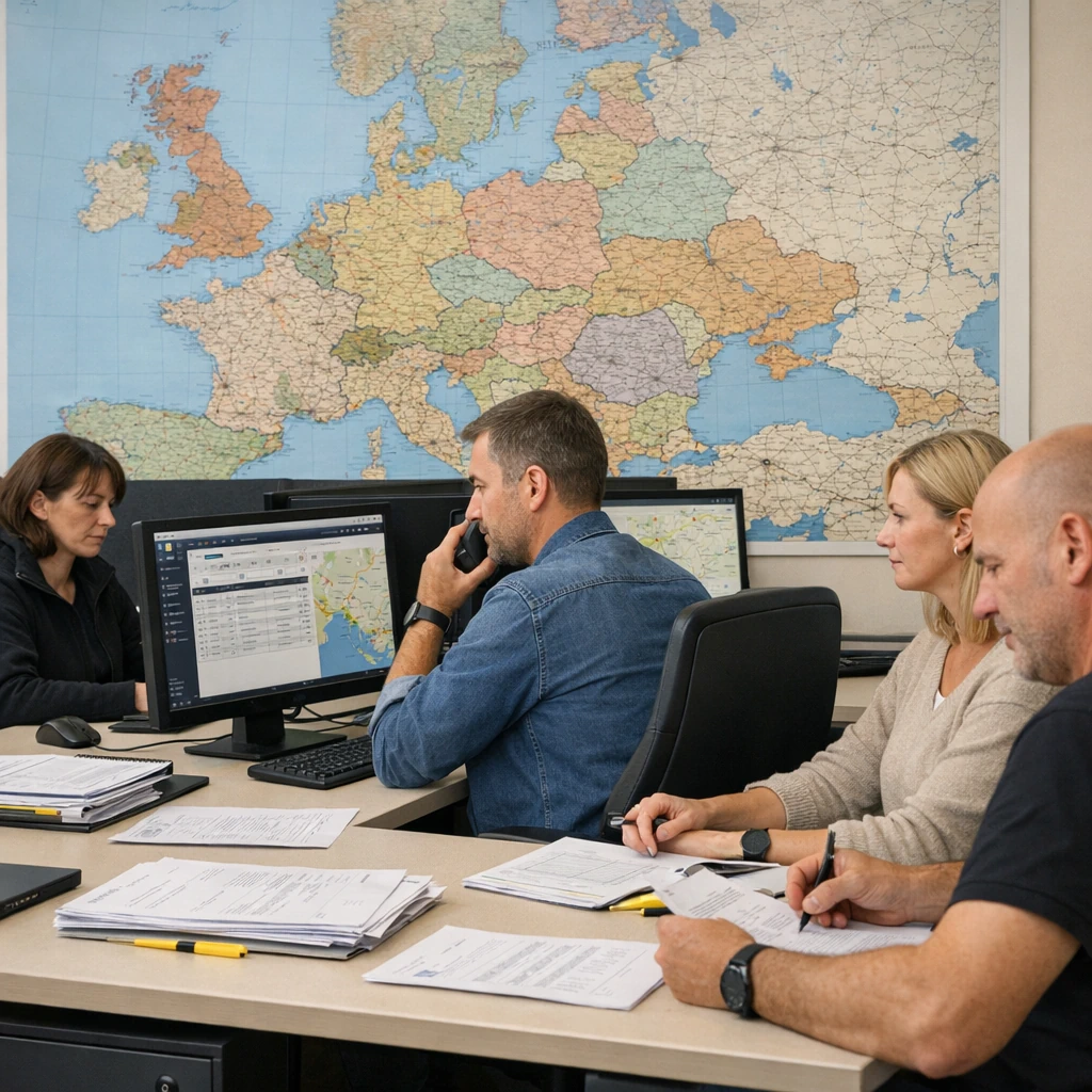 About us – freight forwarding company Twenty Twenty team planning international transport in Europe