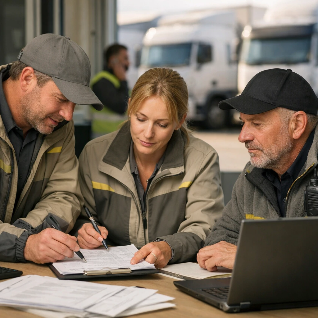 Driver working time accounting based on document review and operational data