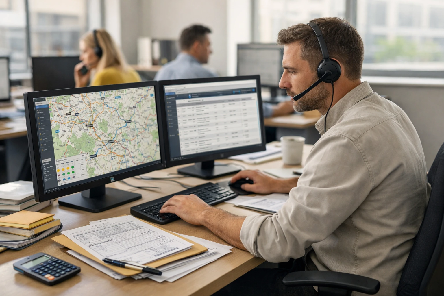 International freight forwarder job focused on transport coordination and route planning